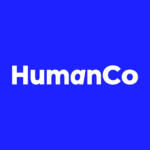 humanco logo blue white